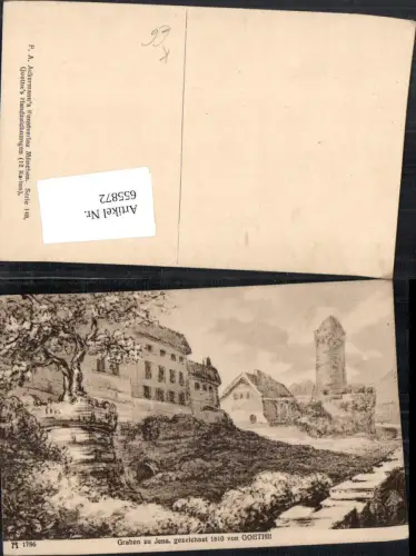 655872,Künstler Ak v. Goethe Graben zu Jena um 1810 pub F. A. Ackermann 1786