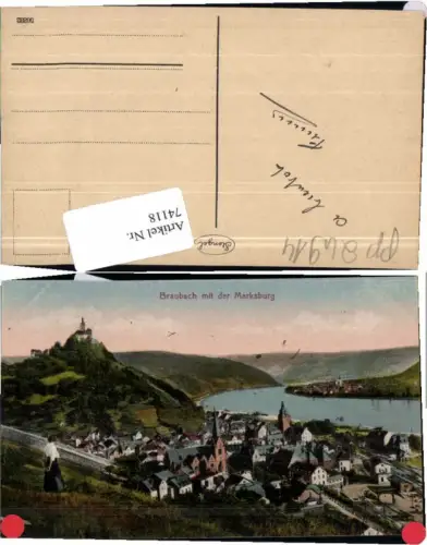 74118,Braubach m. Marksburg COLOR 1914