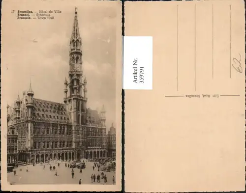 359791,Belgium Bruxelles Brüssel Hotel de Ville Rathaus