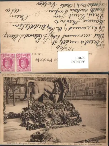 359801,Belgium Bruxelles Brüssel Colonne du Congres Tombeau du Soldat Inconnu Grabmal