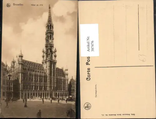 387476,Belgium Bruxelles Brüssel Hotel de Ville Rathaus