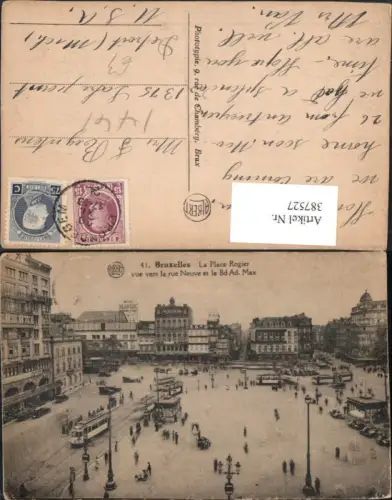 387527,Belgium Bruxelles Brüssel La Place Rogier vue vers la rue Neuve Platz