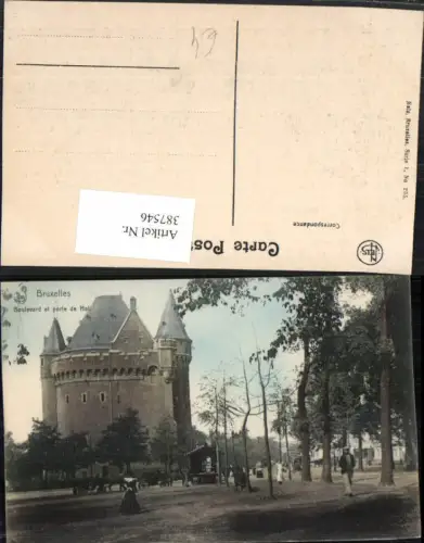 387546,Belgium Bruxelles Brüssel Boulevard et porte de Hal Gebäude