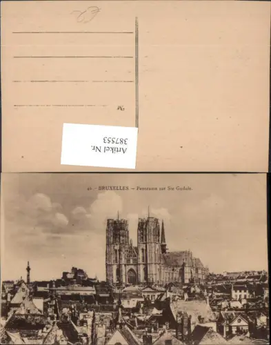 387553,Belgium Bruxelles Brüssel Panorama sur Ste Gudule Teilansicht m. Kirche