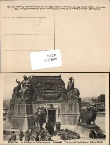 387557,Belgium Bruxelles Brüssel Le Tombeau du Soldat Inconnu Soldatengrab