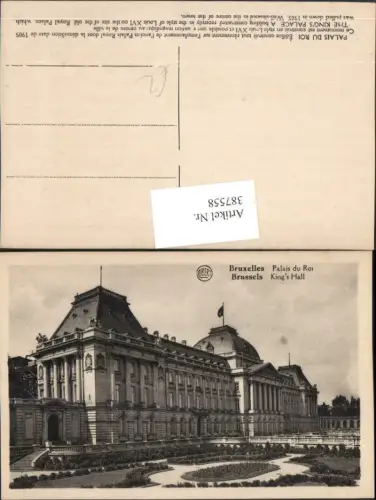 387558,Belgium Bruxelles Brüssel Palais du Roi Königspalast