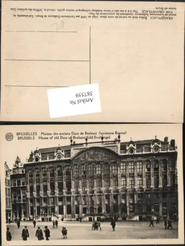 387559,Belgium Bruxelles Brüssel Maison des anciens Ducs de Brabant Gebäude