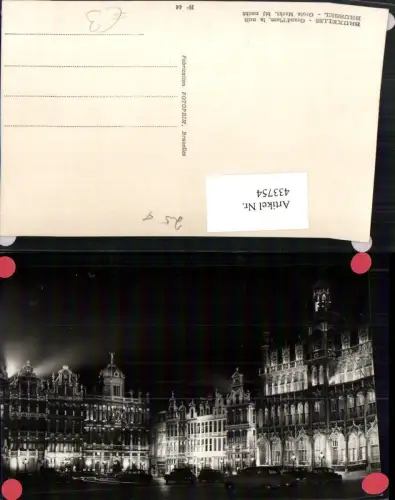 433754,Belgium Bruxelles Brüssel Grand Place la nuit Platz b. Nacht