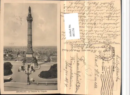481156,Belgium Bruxelles Brüssel La Colonne du Congres Säule