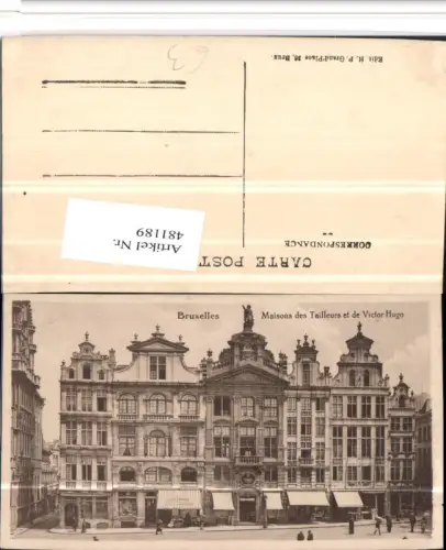 481189,Belgium Bruxelles Brüssel Maisons des Tailleurs et de Victor Hugo