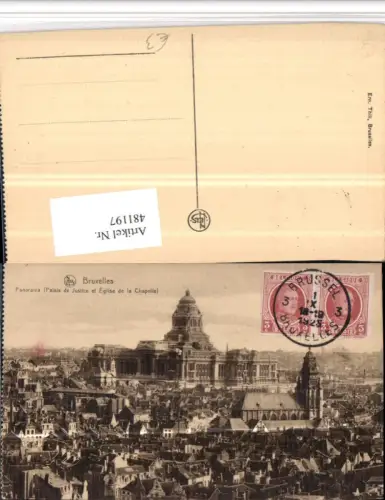 481197,Belgium Bruxelles Brüssel Panorama Palais Justice et Eglise