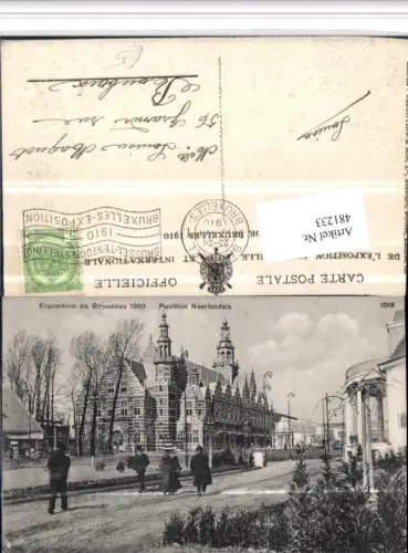 481233,Belgium Exposition de Bruxelles Brüssel 1910 Pavillon Neerlandais