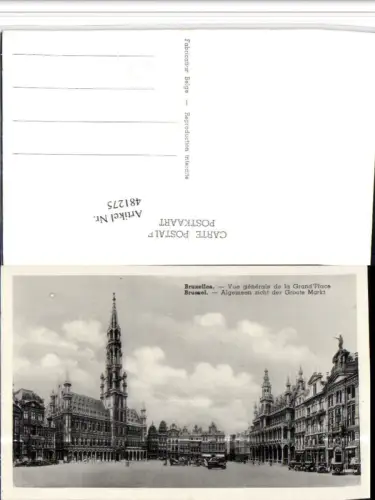 481275,Belgium Bruxelles Brüssel Vue generale de la Grand Place Rathaus