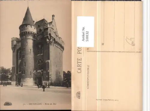 510132,Belgium Bruxelles Brüssel Porte de Hal Tor Turm