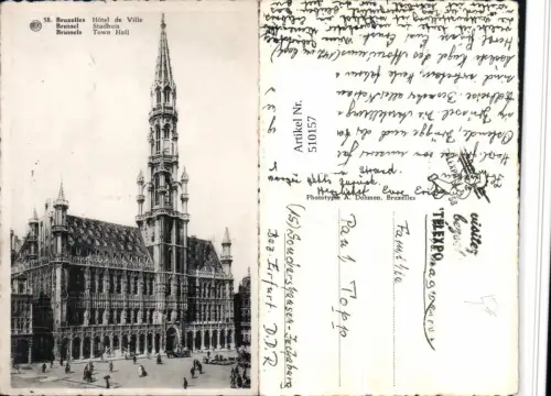 510157,Belgium Bruxelles Brüssel Hotel de Ville Rathaus