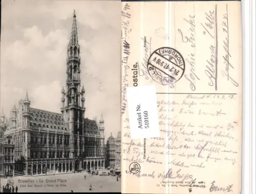 510160,Belgium Bruxelles Brüssel Grand Place Hotel de Ville Rathaus