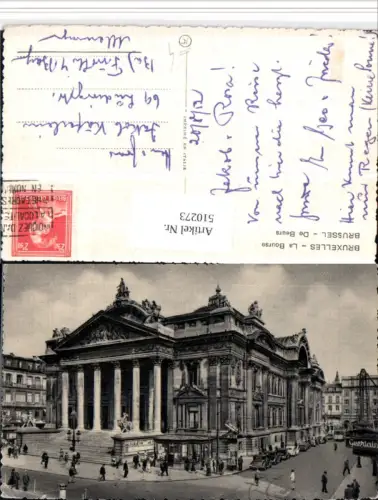 510273,Belgium Bruxelles Brüssel La Bourse Börse Gebäude