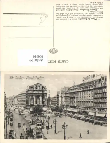 606310,Brüssel Bruxelles Place de Brouckere Square Brouckere Straßenbahn