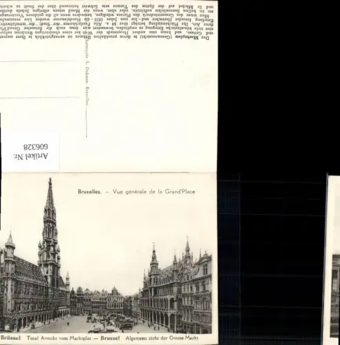 606328,Brüssel Bruxelles Vue generale de la Grand Place Totale Marktplatz