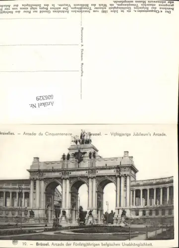 606329,Brüssel Bruxelles Arcade du Cinquantenaire Arkade d. 50Jährigen Belgischen Unabhängigkeit