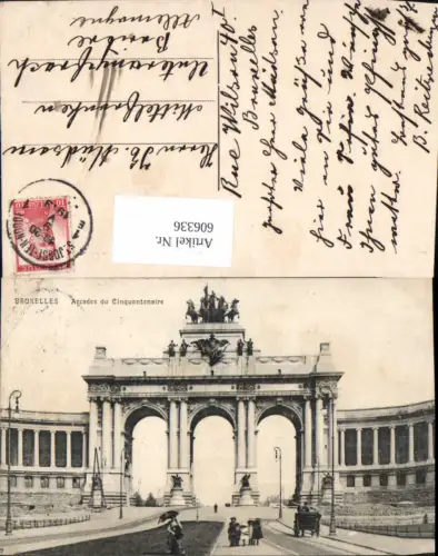 606336,Brüssel Bruxelles Arcade du Cinquantenaire Arkade d. 50Jährigen Belgischen Unabhängigkeit