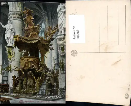 606365,Brüssel Bruxelles La Chaire de Ste Gudule Kirche Innenansicht