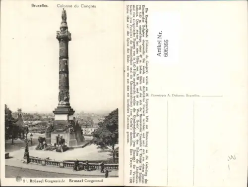 606366,Brüssel Bruxelles Colonne du Congres Kongressäule