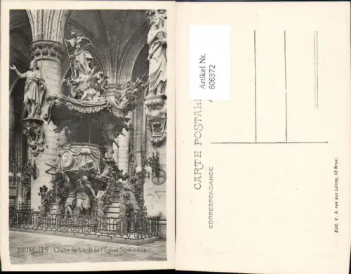 606372,Brüssel Bruxelles Chaire de Verite de l Eglise Ste Gudule Kirche Innenansicht