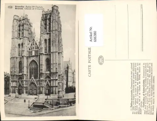 606380,Brüssel Bruxelles Eglise Sainte Gudule Kirche Church of Ste Gudule