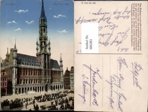 606383,Brüssel Bruxelles Hotel de Ville Rathaus Town Hall