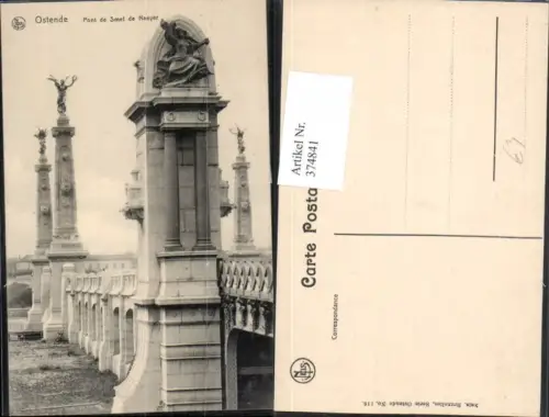 374841,Belgium Ostende Pont de Smet de Naeyer Brücke Säulen