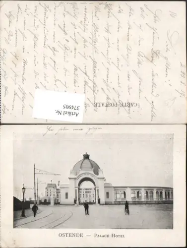 374905,Belgium Ostende Palace Hotel Straßenansicht