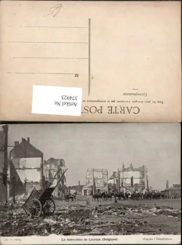 374925,Belgium Louvain Löwen La destruction Zerstörung
