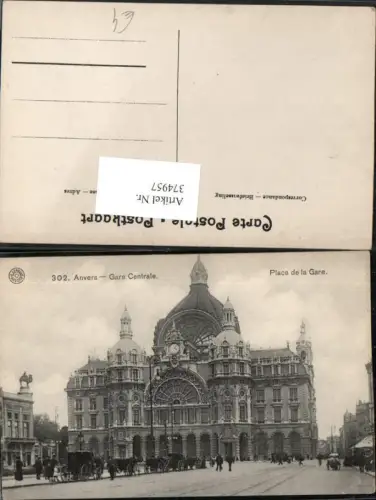 374957,Belgium Anvers Antwerpen Gare Centrale Bahnhof