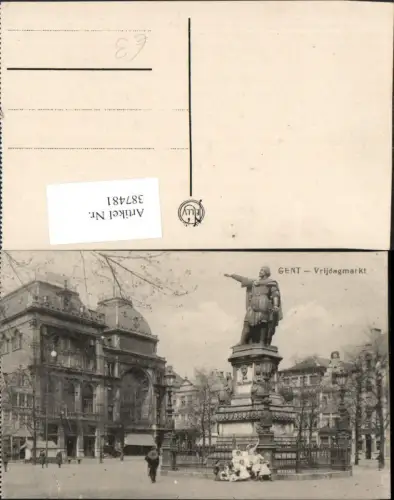 387481,Belgium Gent Vrijdagmarkt Denkmal Statue