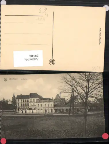 387489,Belgium Dixmude Diksmuide La Gare Bahnhof
