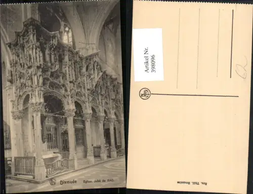 398096,Belgium Dixmude Diksmuide Eglise Kirche Innenansicht