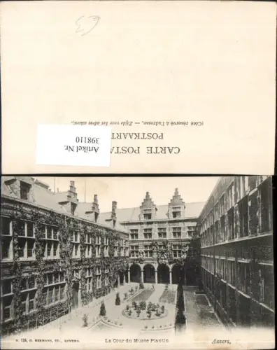 398110,Belgium Anvers Antwerpen La Cour du Musee Plantin Museum Hof
