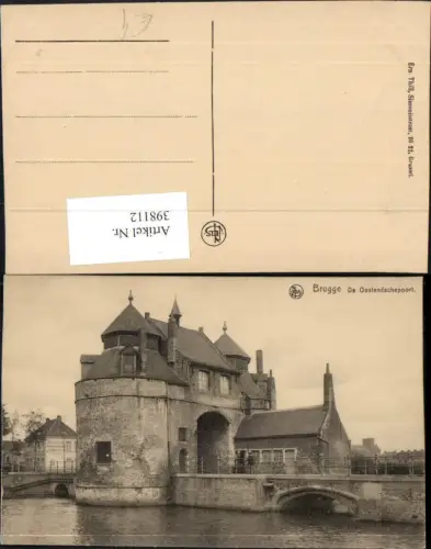 398112,Belgium Bruges Brügge De Oostendschepoort Brücke Gebäude Tor