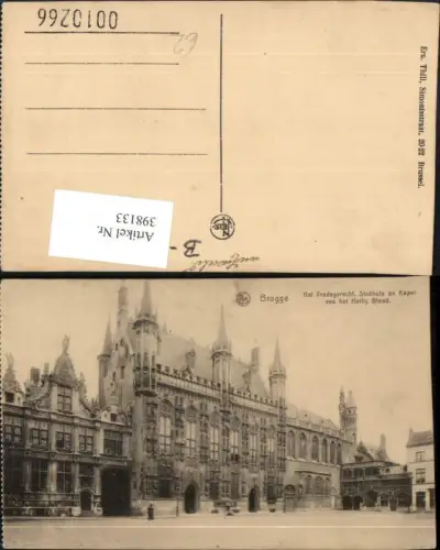 398133,Belgium Bruges Brugge Brügge Het Vredegerecht Stadhuis en Kapel van het Heilig Bloed
