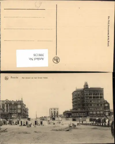 398138,Belgium Knocke Knokke-Heist Het Strand en het Groot Hotel Strandleben