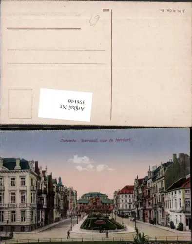 398146,Belgium Ostende Kursaal vue de derriere Straßenansicht