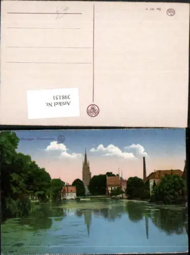 398151,Belgium Bruges Brugge Brügge Minnewater See Kirchenturm