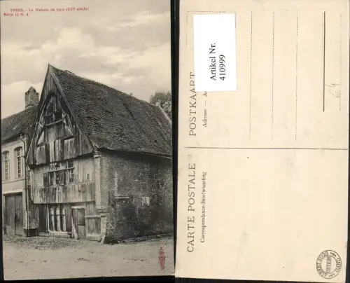 410999,Belgium Ypres Ypern La Maison de bois Haus