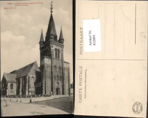 412001,Belgium Ypres Ypern L'Eglise St-Pierre Kirche
