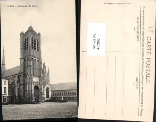 412002,Belgium Ypres Ypern Cathedrale St. Martin Kirche