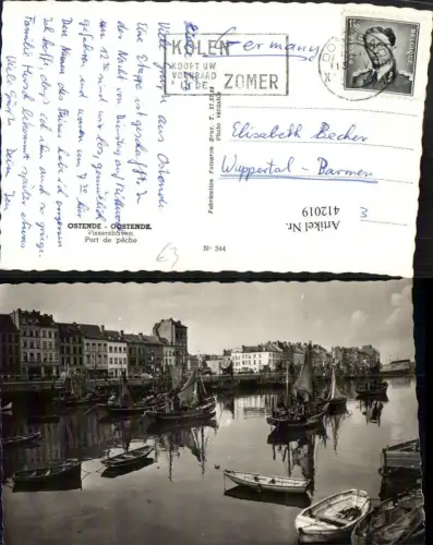 412019,Belgium Ostende Vissershaven Port de peche Hafen Boote