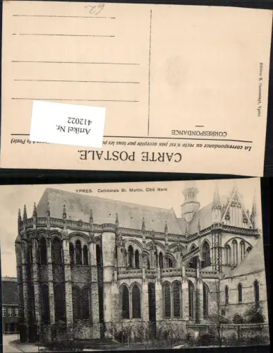 412022,Belgium Ypres Ypern Cathedrale St. Martin Kirche