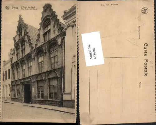 433696,Belgium Ypres Ypern L'Hotel de Gand Hotel of Ghent