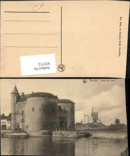 433712,Belgium Bruges Brügge Porte Ste Croix Kreuztor
